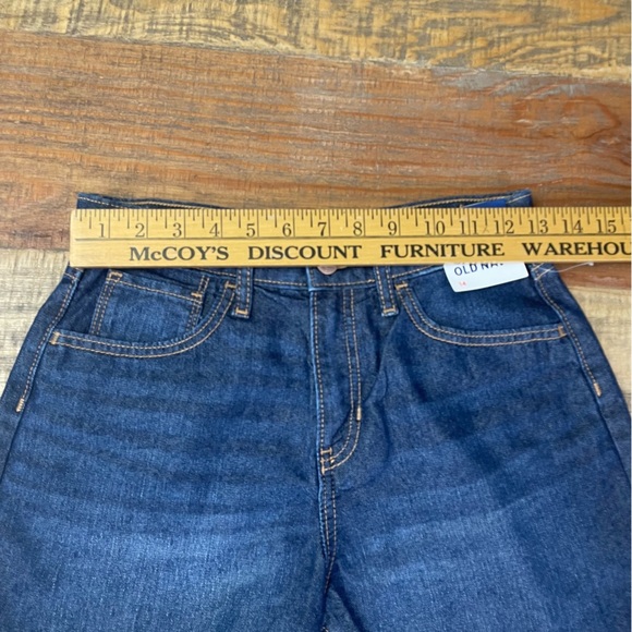 NWT!  Girls Old Navy high rise dark denim shorts adjustable waist size 14 - Picture 7 of 10